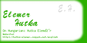 elemer hutka business card